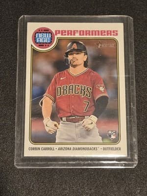 2023 Topps Heritage #NA-19 Corbin Carroll New Age Performers - Image 1