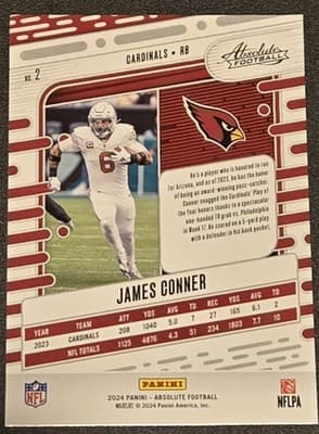 2024 Panini Absolute #2 James Conner Retail - Thumbnail 2