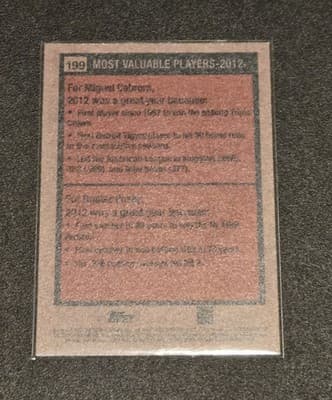 2024 Topps Heritage #199 2012 MVPs (Miguel Cabrera / Buster Posey) MVP - Thumbnail 2