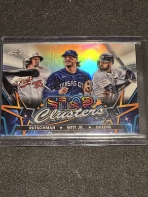 2023 Topps Chrome SC-6 Riley Greene/Bobby Witt Jr/Adley Rutschman Star Clusters - Image 1
