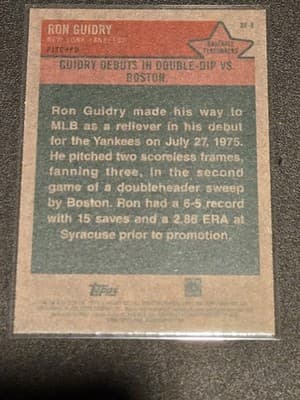 2024 Topps Heritage #BF-8 Ron Guidry Baseball Flashbacks - Thumbnail 2