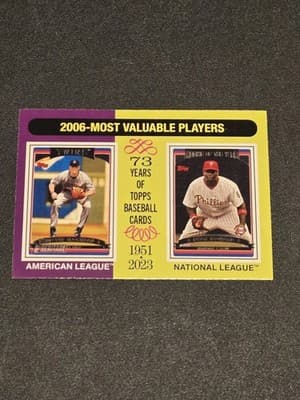 2024 Topps Heritage #203 2006 MVPs (Justin Morneau / Ryan Howard) MVP - Image 1