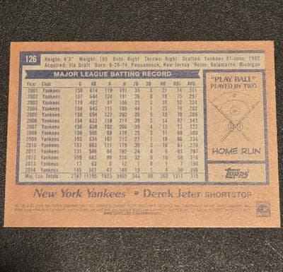 2022 Topps Archives #126 Derek Jeter - Thumbnail 2