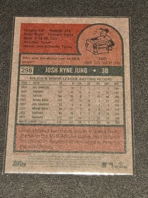 2024 Topps Heritage #298 Josh Jung Red Border - Thumbnail 2