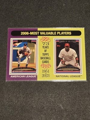 2024 Topps Heritage #203 2006 MVPs (Justin Morneau / Ryan Howard) MVP - Image 1