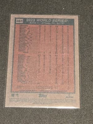 2024 Topps Heritage #461 World Series 2023: Game - Thumbnail 2