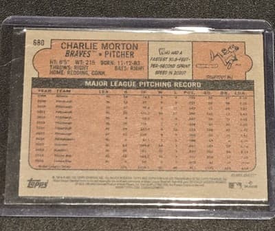 2021 Topps Heritage #680 Charlie Morton Chrome Purple Refractor - Thumbnail 2