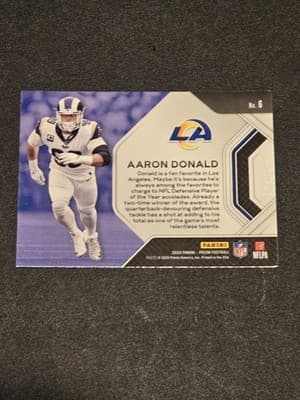 2020 Panini Prizm #6 Aaron Donald Unstoppable - Thumbnail 2