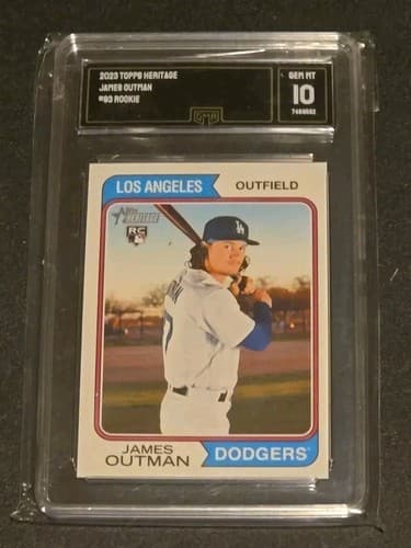Topps 2023 Heritage James Outman #93 Rookie Card GMA Graded With A Gem Mint 10 - Image 1