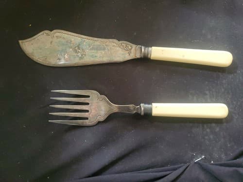 Giant Antique Fork And Knife - Image 1