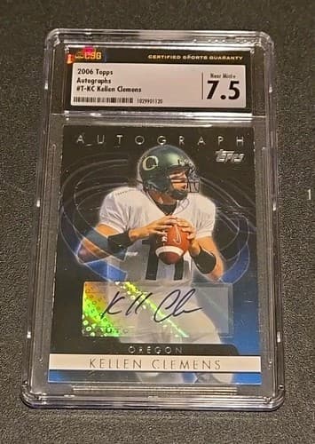Topps 2006 Kellen Clemens Autograph Card CSG Graded With A 7.5 - Image 1