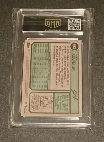 2023 topps heritage ronald acuna jr 183 GMA Graded With A Gem Mint 10 - Thumbnail 2