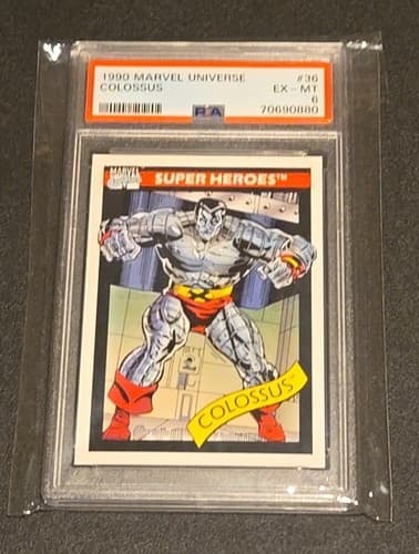 1990 Marvel Universe Colossus Card Psa Graded With A 6 Ex-mint - Image 1