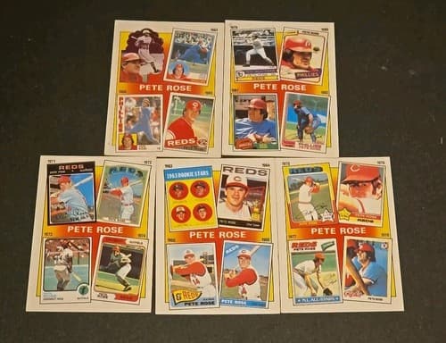 Lot Of 5 Pete Rose Years Cards - Image 1