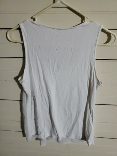 Womens Tagless White Tank Top - Thumbnail 2