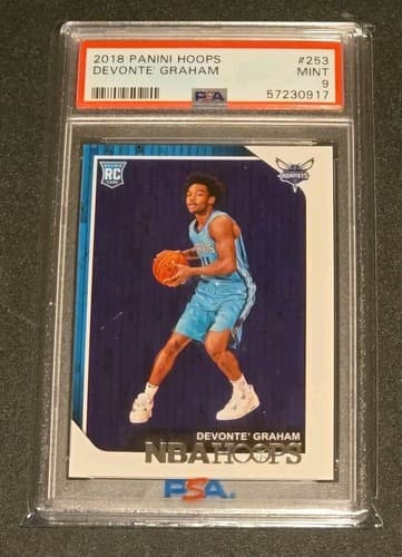 Devonte Graham 2018 Panini Hoops PSA Mint 9 - Image 1