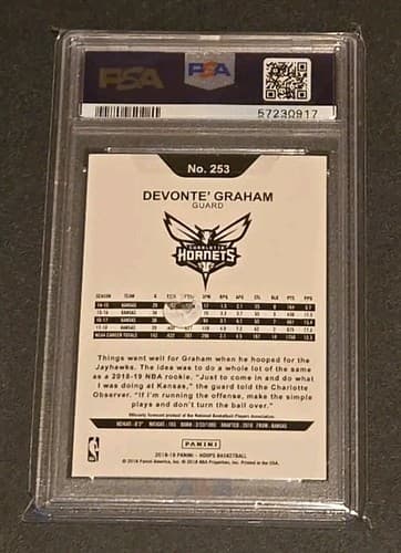 Devonte Graham 2018 Panini Hoops PSA Mint 9 - Thumbnail 2