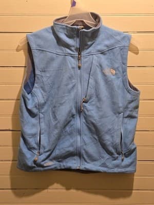 The North Face Vest Womens L Light Blue WindWall Fleece Full Zip Pockets Outdoor - Image 1