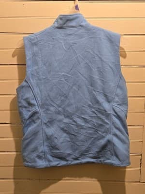 The North Face Vest Womens L Light Blue WindWall Fleece Full Zip Pockets Outdoor - Thumbnail 3