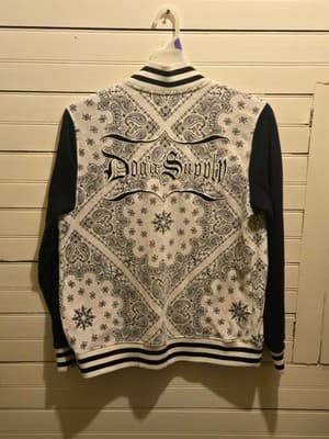 Dogg Supply Varsity Jacket Mens S Bandana Paisley Black White Snoop Dogg Logo - Thumbnail 3