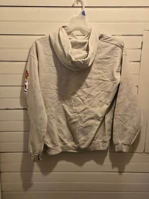 Cheetos Flamin Hot Hoodie Mens M Cream Pullover Graphic Kangaroo Pocket Sleeve - Thumbnail 3