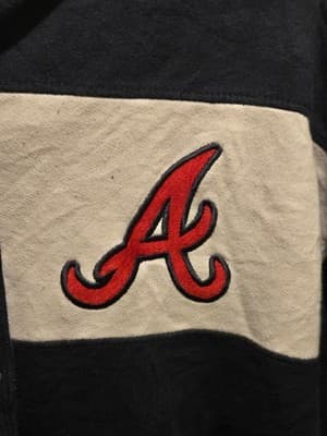 MLB Genuine Merchandise Atlanta Braves Hoodie Men's XL Acuna Jr 13 Navy Full Zip - Thumbnail 4