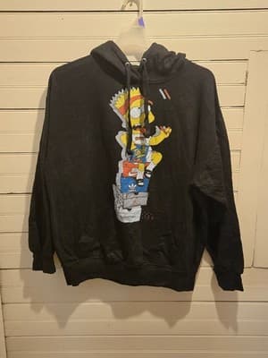 Bart Simpson Hoodie Jon Lauren Apparel Men's XL Black Takis Nike Adidas Jordan - Image 1