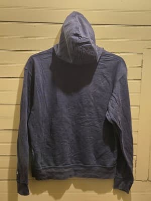 Champion Hoodie Mens M Navy Yellow Pullover Hooded Sweatshirt Logo Pocket Casual - Thumbnail 3