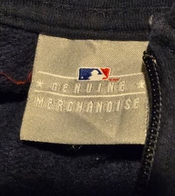 MLB Genuine Merchandise Atlanta Braves Hoodie Men's XL Acuna Jr 13 Navy Full Zip - Thumbnail 3