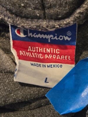 Champion Hoodie Unisex L Gray Pink IOWA Pullover Hooded Sweatshirt - Thumbnail 2