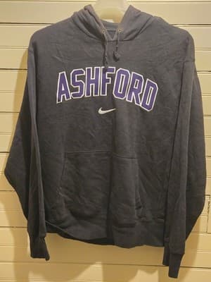 Nike Hoodie Mens XL Ashford Pullover Navy Swoosh Logo Sweatshirt Kangaroo Pocket - Image 1