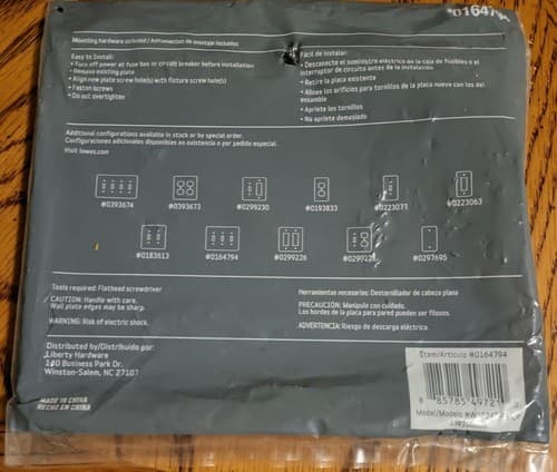 Triple Toggle Wall Plate Stamped Round Matte Black Finish - Thumbnail 2