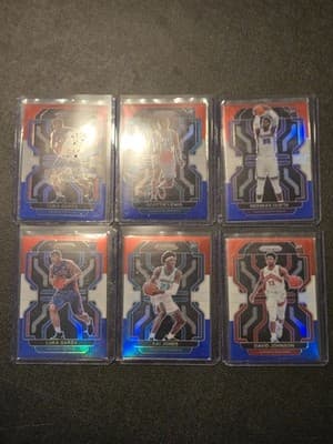 Panini Prizm Red,White,Blue Rookie lot of 6 Basketball Luka Garza S.Lewis Cards - Image 1