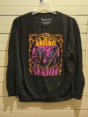 The Black Crowes Sweatshirt Mens 1X Black Graphic Crewneck Long Sleeve Band Tee - Image 1