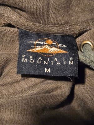 Prairie Mountain Hoodie Mens M Colorado Rocky Mountains Brown Kangaroo Pocket - Thumbnail 2