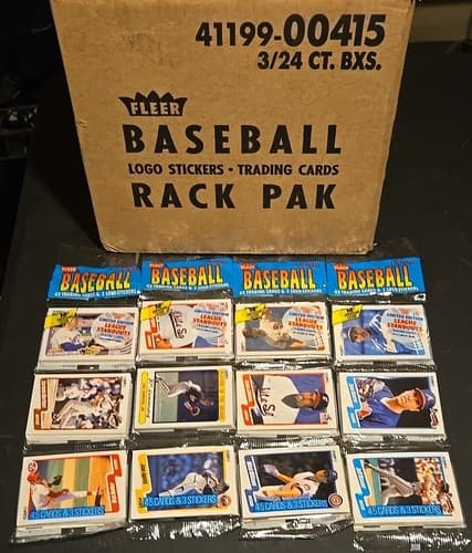 Fleer 1990 Baseball Rack Pak Lot Of 4 Packs Fresh From Case - Image 1