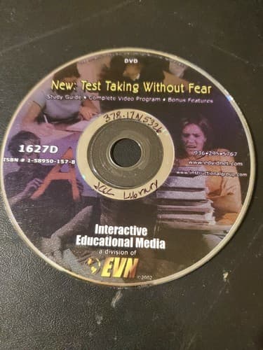 New:test Taking Without Fear Dvd - Image 1