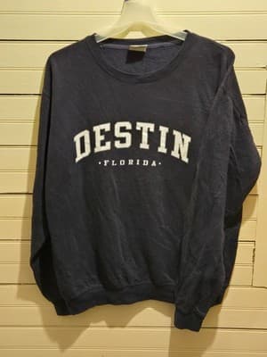 Pacific & Co. Sweatshirt Unisex XL Destin Florida Graphic Crewneck Navy - Image 1