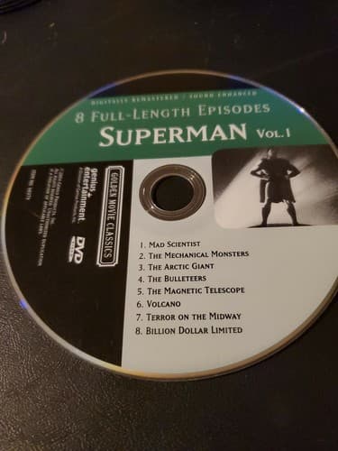 Superman Vol.1 8 Full Length Episodes DvD - Image 1