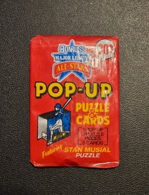 Donruss Pop Up Puzzle Cards 1987 Major League All Stars Lot of 7 Sealed Packs - Thumbnail 4