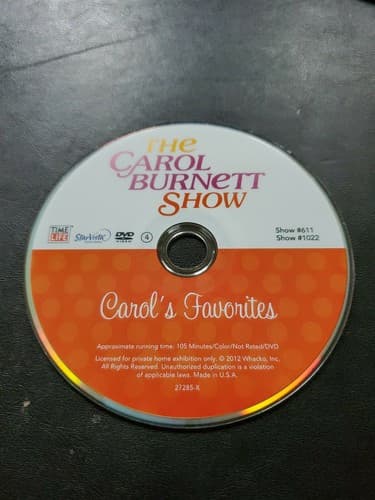 The Carol Burnett Show Dvd Show #611 And #1022 Disc Only - Image 1