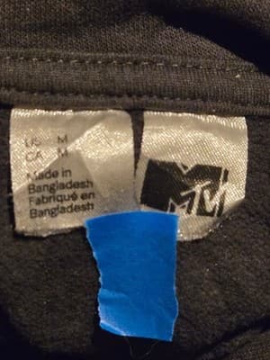 MTV Hoodie Mens M Black Music Television Graphic Pullover Hooded Sweatshirt - Thumbnail 2