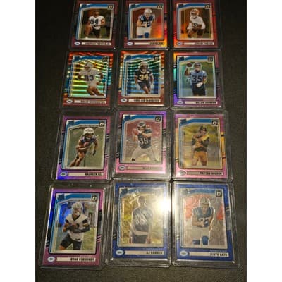 2024 Panini Donruss Optic Draft Picks Lot (12 Cards) – Refractors, Rated Rookies - Image 1