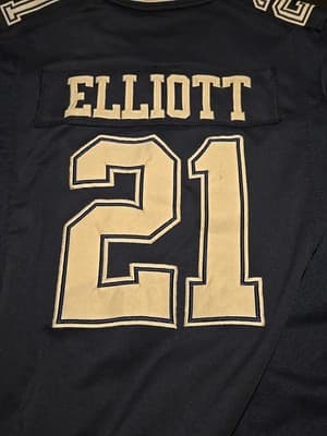 Nike Ezekiel Elliott Cowboys Jersey #21 Blue Size Small Used - Thumbnail 3