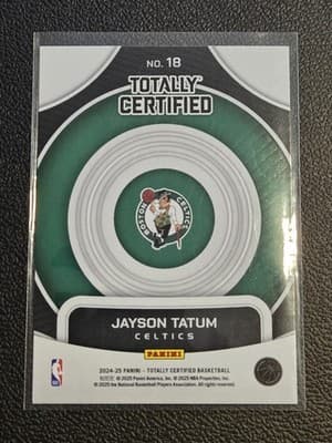 2024-25 Panini Totally Certified #18 Jayson Tatum On Target - Thumbnail 2