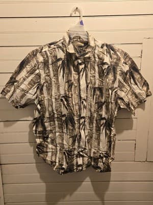 Natural Issue Shirt Mens L Short Sleeve Button Up Tropical Print Cotton Casual - Image 1