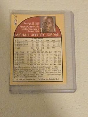 1991 Hoops 100 Superstars ##65 Michael Jordan - Thumbnail 2