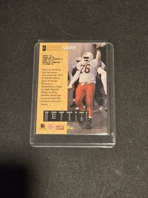 1995 Classic Five Sport #54 Warren Sapp - Thumbnail 2
