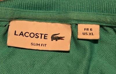 Lacoste Polo Shirt Mens XL Slim Fit Short Sleeve Turquoise Classic Crocodile - Thumbnail 2