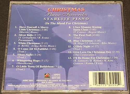 Christmas Piano Favorites Starlight Piano CD - Thumbnail 2